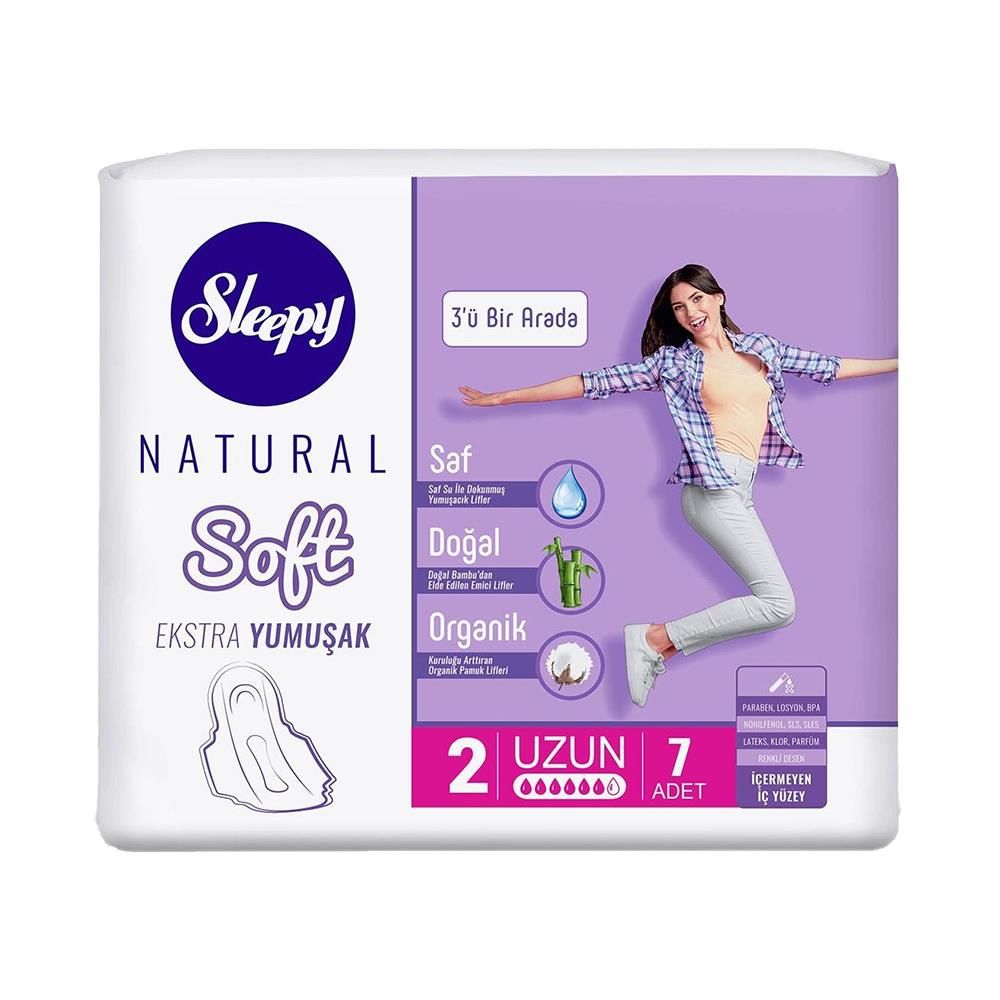 Sleepy Natural Hijyenik Ped Soft Uzun 7 Adet