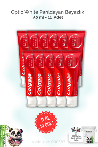 11 AL 10 ÖDE Colgate Optic White Parıldayan Beyazlık 50 ml ve ROSIE