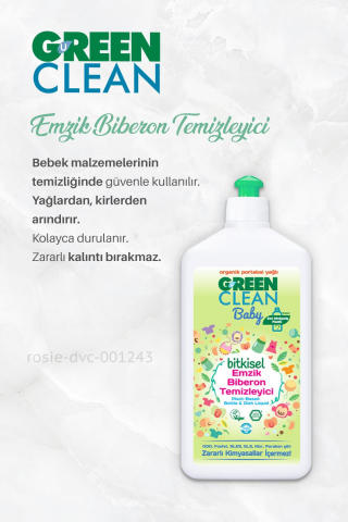 Green Clean 3'lü Bebek Temizlik Seti ve Bebek Pamuğu ROSIE