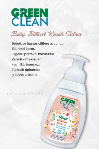 Green Clean 3'lü Bebek Temizlik Seti ve Bebek Pamuğu ROSIE