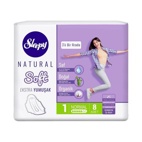 Sleepy Natural Hijyenik Ped Soft Normal 8 Adet