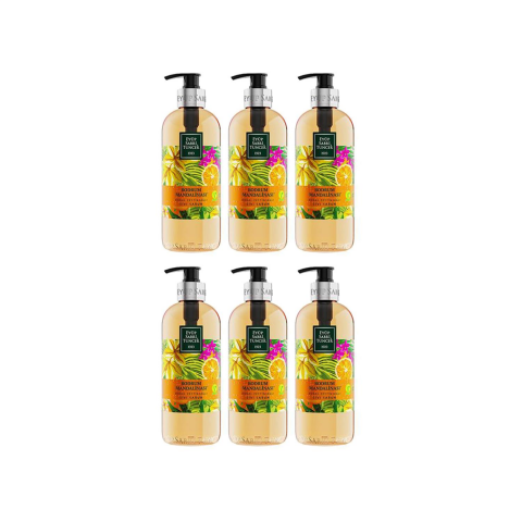 EST Bodrum Mandalinası Doğal Zeytinyağlı Sıvı Sabun 500ml-6 Adet