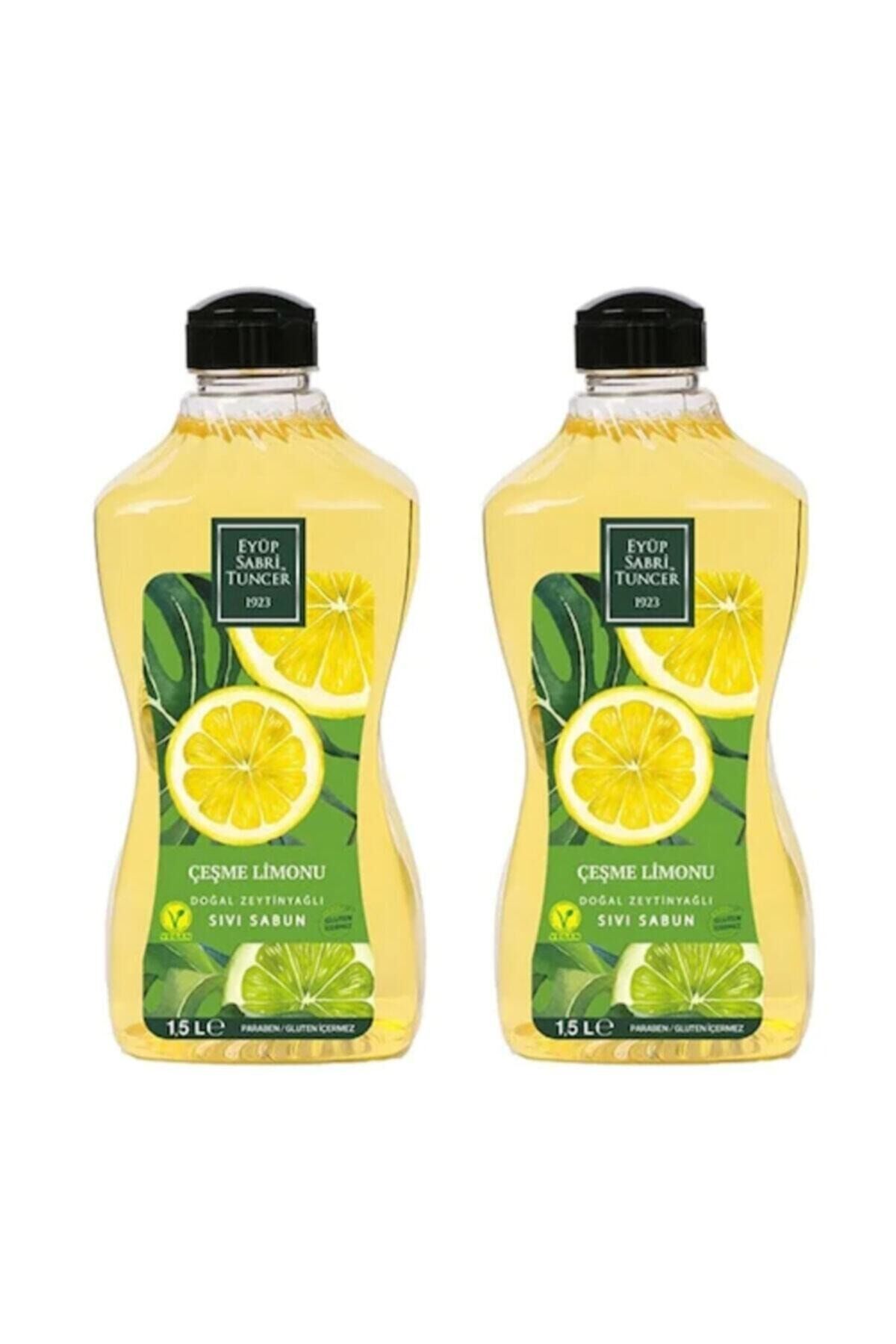 Eyüp Sabri Tuncer Doğal Zeytinyağlı Sıvı Sabun Çeşme Limonu Sıvı Sabun 1500 ml x 2
