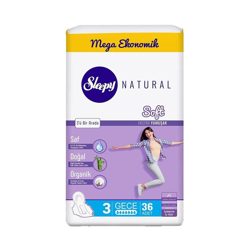 Sleepy Natural Hijyenik Ped Soft Gece 36 Adet