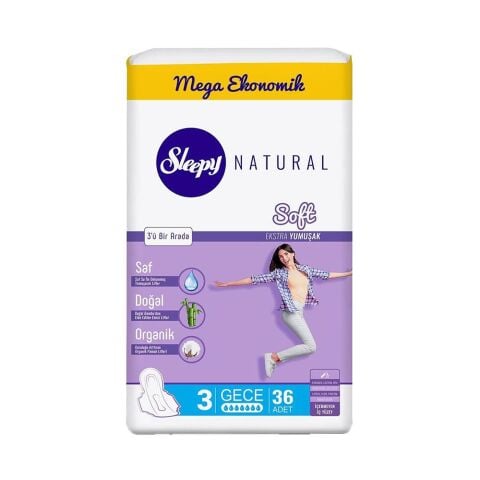Sleepy Natural Hijyenik Ped Soft Gece 36 Adet