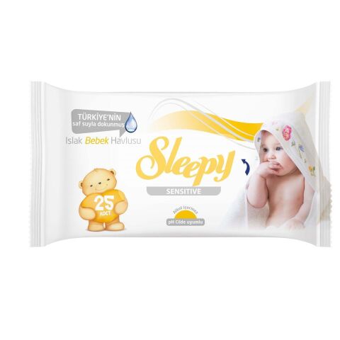 Sleepy Sensitive Islak Mendil 25 Yaprak x 24 paket