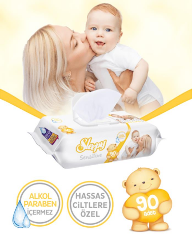 Sleepy Sensitive Islak Mendil 25 Yaprak x 24 paket