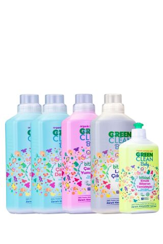 Bebek Çamaşır Deterjanı 1 lt X 2 + Yumuşatıcı 1 lt + Leke Çıkarıcı 1 lt + Biberon Temizleyici 500 ml