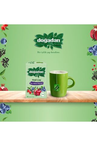Doğadan Yeşil Çay Nar Yaban Mersini 20'li Paket x 3 Adet