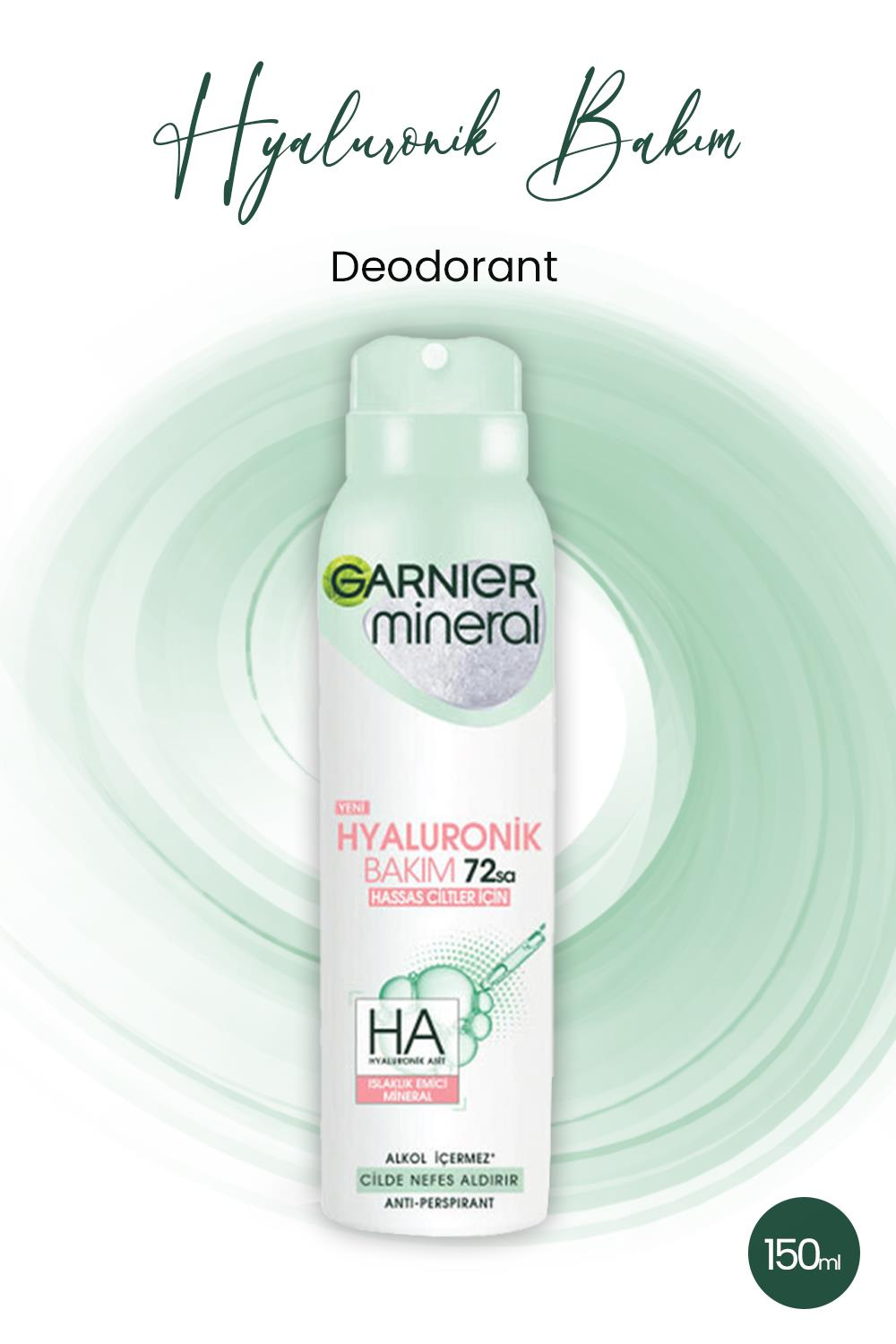 Garnier Mineral Hyaluronik Bakım 72H Sprey Deodorant 150 ml