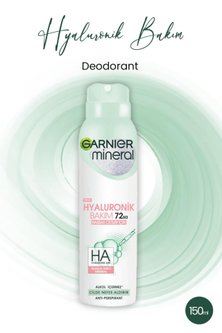 Garnier Mineral Hyaluronik Bakım 72H Sprey Deodorant 150 ml