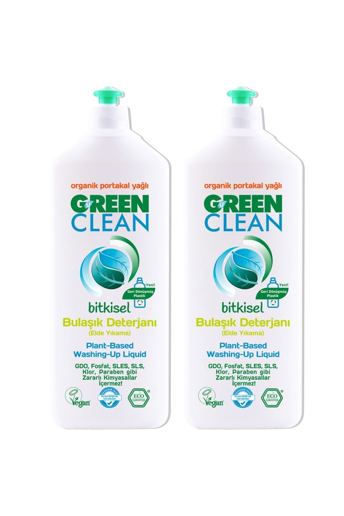 Green Clean Organik Portakal Yağlı Bitkisel Bulaşık Deterjanı 730 Ml 2'li