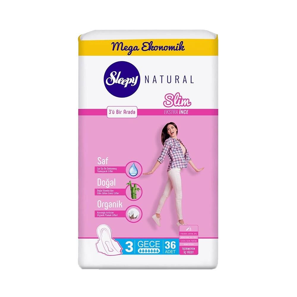 Sleepy Natural Hijyenik Ped Slim Gece 36 Adet