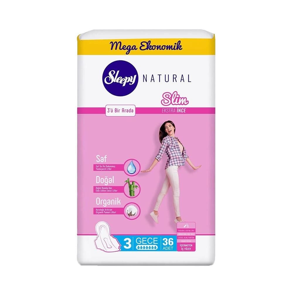 Sleepy Natural Hijyenik Ped Slim Gece 36 Adet