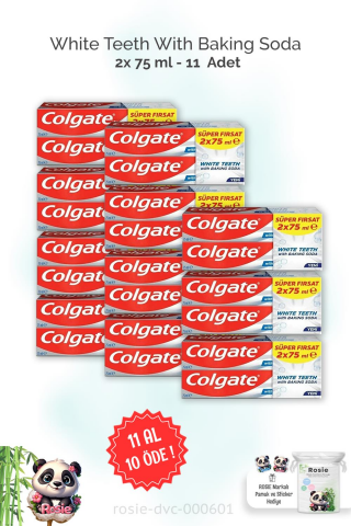 11 AL 10 ÖDE Colgate White Teeth With Baking Soda 2'li 75 ml ve ROSIE