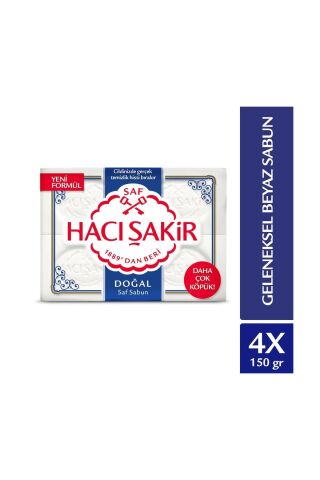 Hacı Şakir Kalıp Sabun 4'lü Doğal 600gr. X 4 Adet
