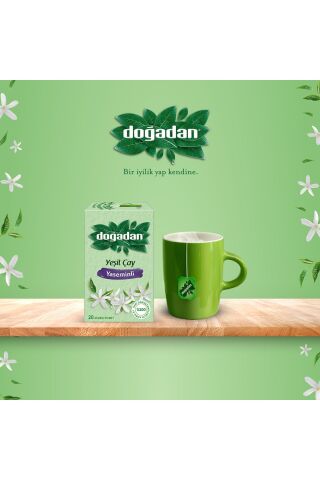 Doğadan Yeşil Çay Yaseminli 20'li Poşet x 3 adet