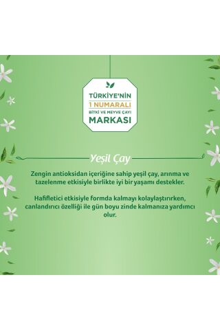 Doğadan Yeşil Çay Yaseminli 20'li Poşet x 3 adet
