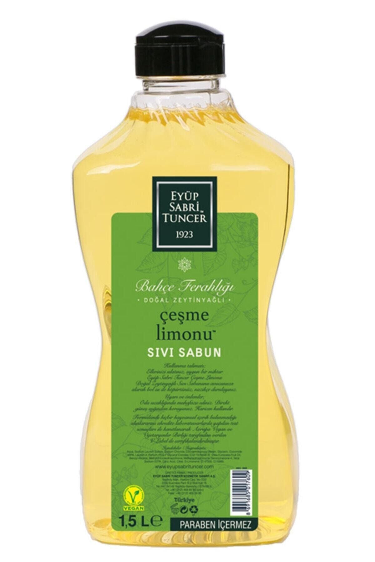 Eyüp Sabri Tuncer Doğal Zeytinyağlı Sıvı Sabun Çeşme Limonu Sıvı Sabun 1500 ml