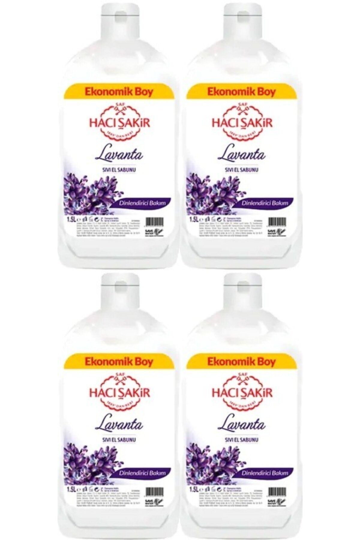 Hacı Şakir Sıvı Sabun Lavanta 1500 Ml 4 Adet