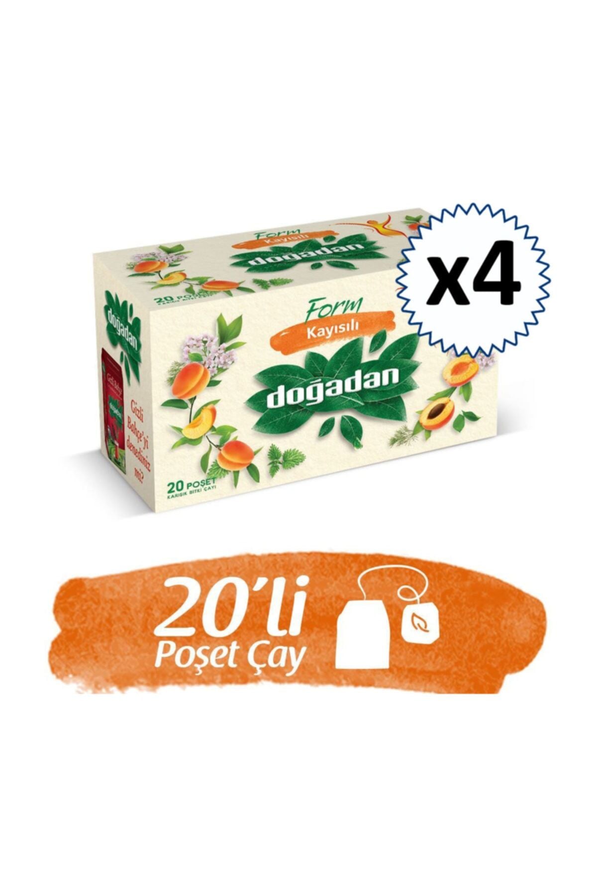 Doğadan Form Çay Kayısılı 20'li x 4 Adet