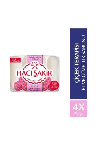 Hacı Şakir Klasik Çiçek Terapisi Sabun 4 X 70 Gr Banyo Sabunu 10 Adet