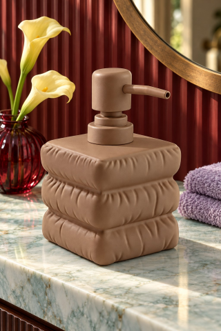 ROSIE Vizon Katmanlı Kare Seramik Sıvı Sabunluk 500 ml