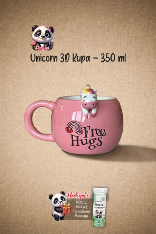 Unicorn Figürlü 3D Seramik Kupa 350 ml