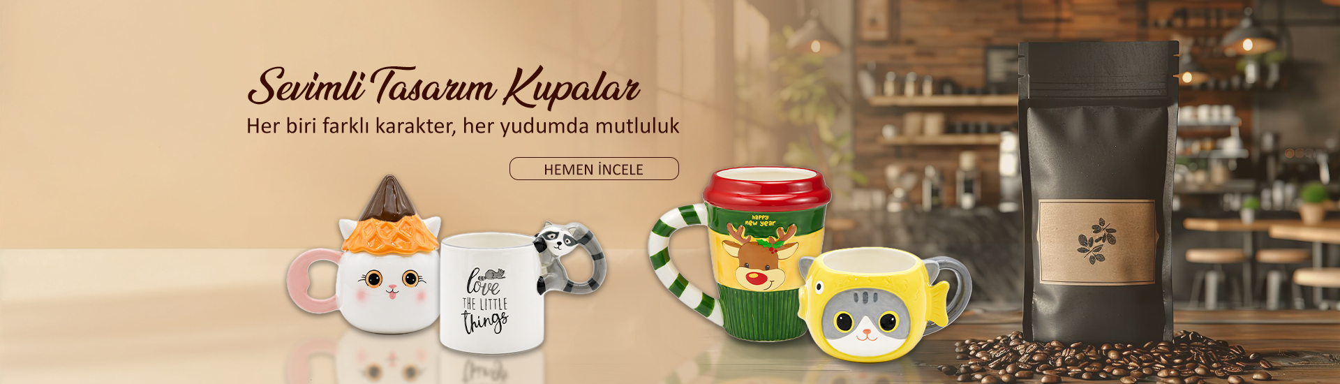 Rosie Hayvan Figürlü Kupalar